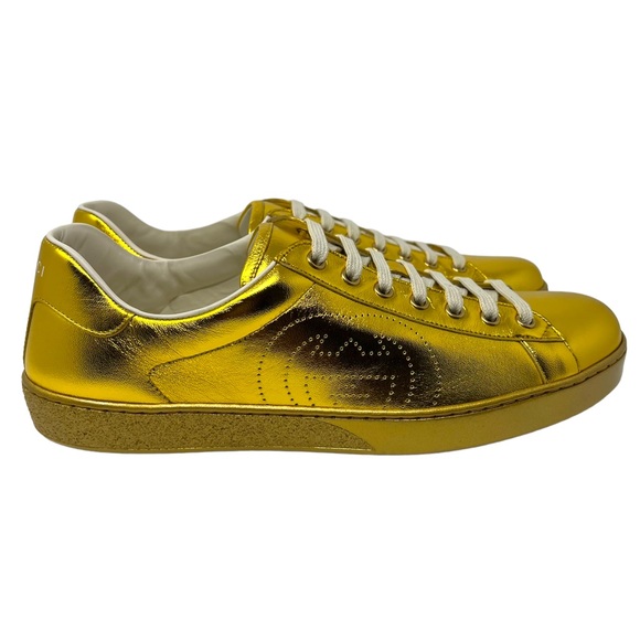 GUCCI Ace Gold Metallic Low-Top Sneaker 599147 - Picture 7 of 13